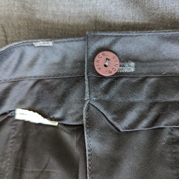 Vince Tab Front Leather Accent Trousers with Ankle Zip - Picture 8 of 13